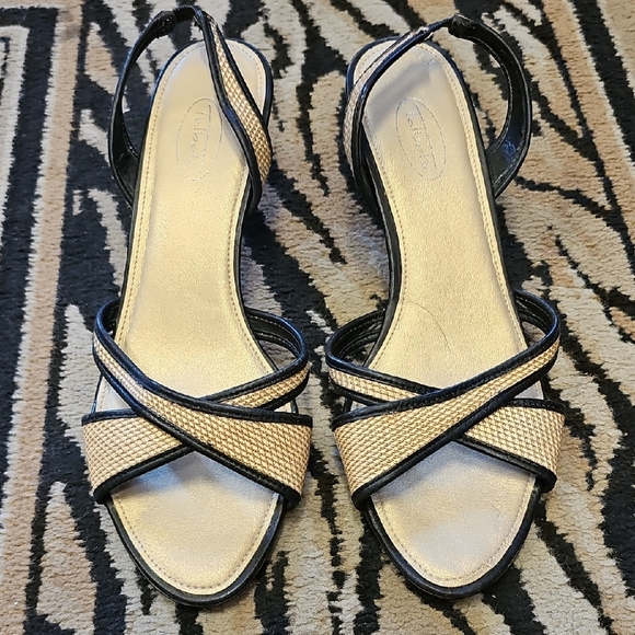 Elegant, Black, Gold, Women's, Sandals, Wedding, Summer, Party, Formal, Beach - Picture 1 of 9